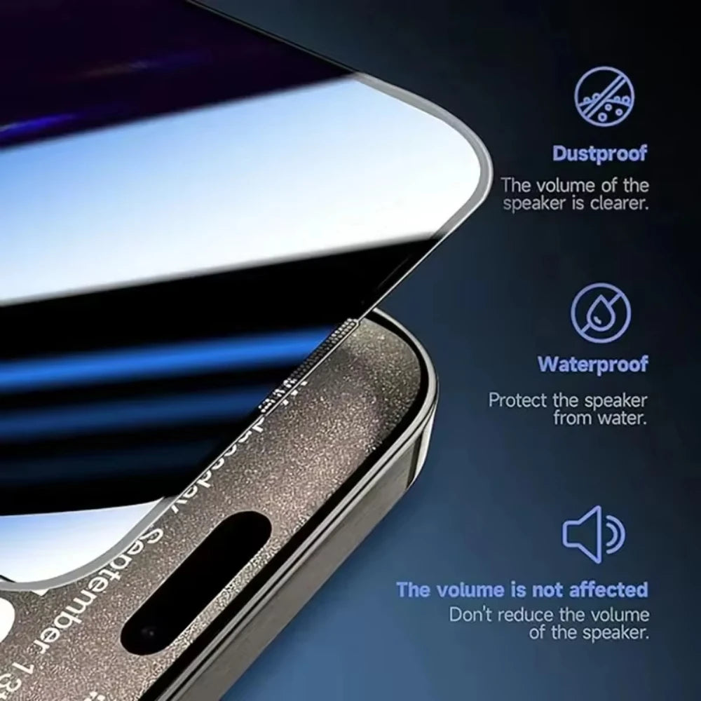 3Pcs Privacy Tempered Glass Dust free Installation Protector for IPhone 17 16 15 14 13 12 Pro Max 17Air Anti-Spy Screen Protecto